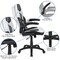 Emma and Oliver Gaming Desk and Racing Chair Set with Headphone Hook, and Monitor Stand